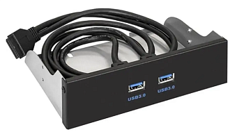 Планка в системный блок 2-port USB3.0 в 5.25" отсек, Exegate EX289289RUS