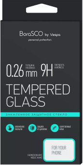 Защитное стекло для смартфона Xiaomi Redmi 9 | Xiaomi Redmi 9T - BoraSCO Full Glue черная рамка