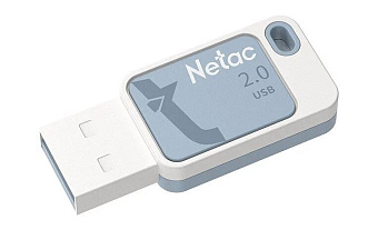 Флешка .16Gb Netac UA31 USB2.0 выдвижной, пластик, голубая