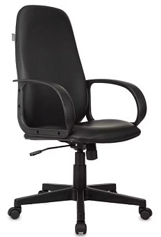 Кресло Бюрократ CH-808AXSN (эко.кожа, мех. качания, крест. пластик, до 120 кг) Черный