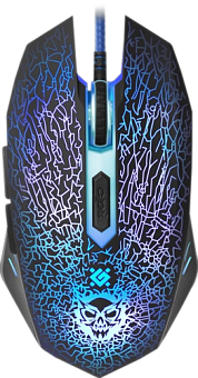 Мышь проводная Defender Shock RGB подсветка Black