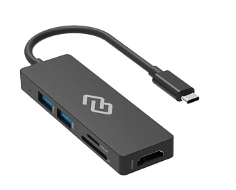 Концентратор USB-C - 5-in-1-multi-port, Digma DS-920, черный