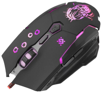 Мышь проводная Defender GM-170L Killer (3200dpi переключаемая подсветка коврик в комплекте ) USB Black