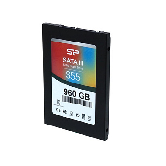 Накопитель SSD SATA .960Gb Silicon Power Slim S55 (TLC, 540/480 Мбайт/сек)