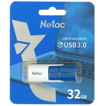 Флешка .32Gb Netac U182 USB3.0 выдвижной, синий