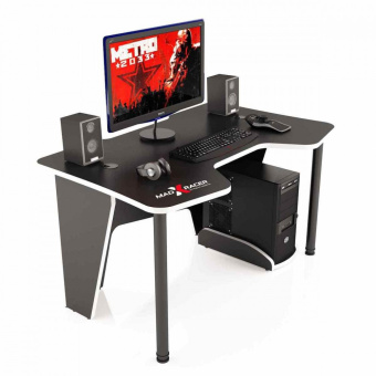 Стол компьютерный MaDXRacer COMFORT GT12 "1200х870х750" черный, кромка белая
