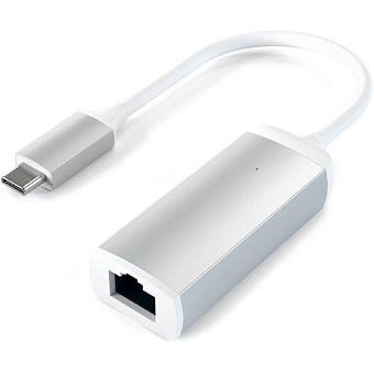 Сетевая карта USB-C Satechi Fast Ethernet Adapter 10/100/1000 Мбит/сек Silver