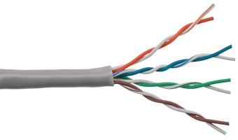 Кабель витая пара внутренний 4 пары UTP кат.5e (метражом) Behpex