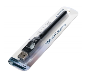 Сетевая карта USB2.0 Gembird WNP-UA-011 802.11b/g/n, 2.4Ггц, 150Мбит, 20 дБм, черный