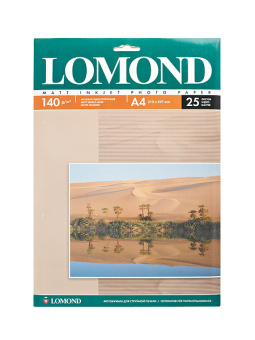 Бумага Lomond [A4] матовая, 140гр/м2, 25л