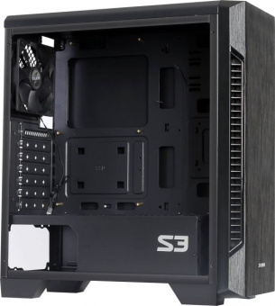 Корпус Zalman S3 TG (MidiTower, 2*USB2.0, 1*USB3.0, Tempered Glass, ATX, без БП) чёрный