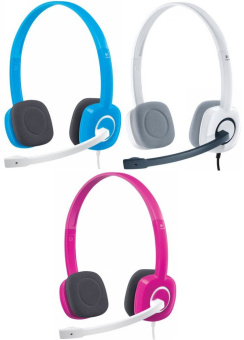 Наушники проводные Logitech H150 Stereo Headset jack 3.5мм 1.7м Blue