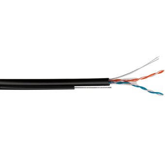 Кабель витая пара внешний 4 пары UTP кат.5e (метражом) медный с тросом Krauler