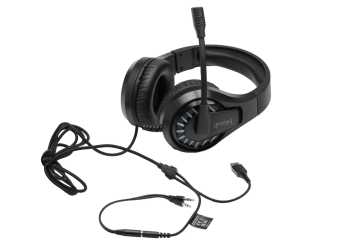 Наушники проводные A4Tech Bloody G230P (микрофон, 20 Гц - 20 кГц, подсветка Neon, 3.5 мм для аудио, USB для подсветки)