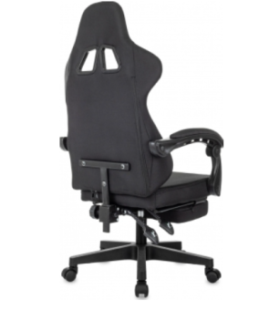 Кресло Zombie 3 (ткань, подставка для ног, регул. спинки, до 120 кг) Черный