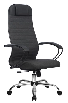 Кресло МЕТТА-27(MPRU)/подл.130/осн.003 (стальной каркас, поясничный подпор) Черный