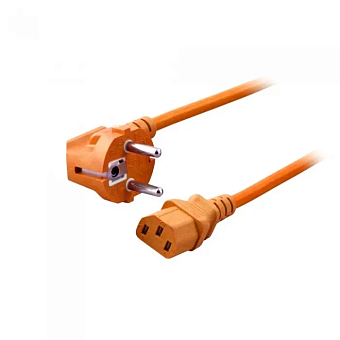 Кабель питания 220V  2.0м, Schuko- C13, 10А, ACD SUPER HEAVY DUTY 3*2,5 S22C13, оранжевый