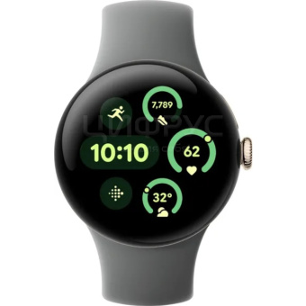 Смарт-часы Google Pixel Watch 3 41mm Wi-Fi Champagne Gold/Hazel Band (золотистый/орешник)