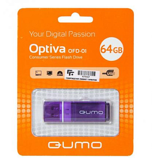 Флешка .64Gb QUMO Optiva 01 фиолетовый
