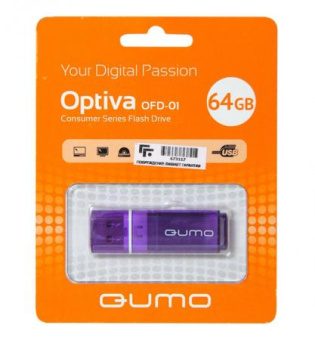 Флешка .64Gb QUMO Optiva 01 фиолетовый