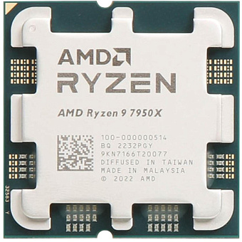 Процессор Socket-AM5 AMD Ryzen 9 7950X (4.5/64Mb/170W/Radeon/16C32T) OEM