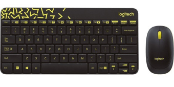 Комплект беспроводной (клавиатура+мышь) Logitech MK240 Wireless Combo Nano USB Black