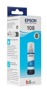 Картридж струйный EPSON 108 для Epson L8050/L18050, голубой