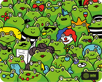 Коврик для мыши CACTUS [CS-MP-D09M] 300x250x3мм, Frogs