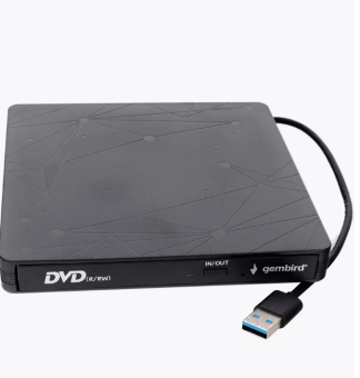 Внешний привод DVDRW Gembird DVD-USB-03C USB3.0, USB-C пластик, черный