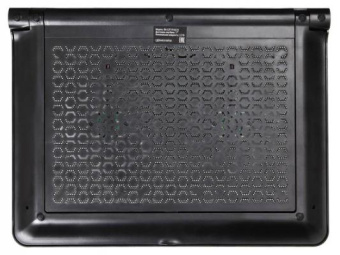 Подставка для ноутбука 17" BURO-LCP170-B214 (Blue LED, 2х1400об/мин, 23дБ, USB) черный