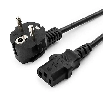Кабель питания 220V  1.0м, Schuko- C13, 10А, VDE, Cablexpert черный