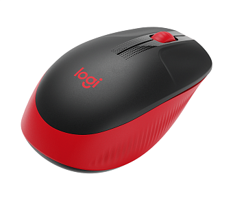 Мышь беспроводная Logitech M190 Wireless черный/красный
