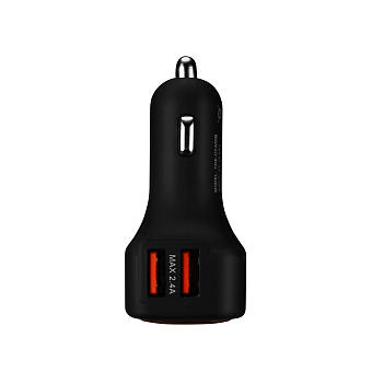 Автомобильное зарядное устройство Canyon CNE-CCA05B LED, USB, черный