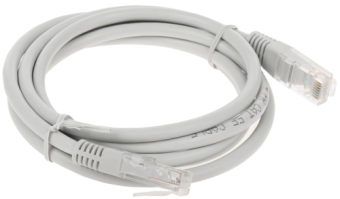 Кабель патч-корд .Patch cord кат.5e, медный  1.5м, серый