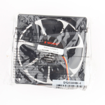 Вентилятор для корпуса 120mm Gembird D12038HM-4 (4-pin, 120x120x38mm, гидродинамический, провод 40 см)