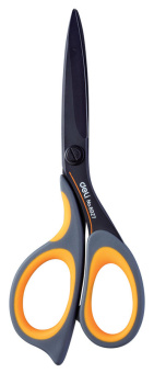 Ножницы Deli E6027 Expert Soft-touch универсальные 175мм ручки с резиновой вставкой сталь ассорти