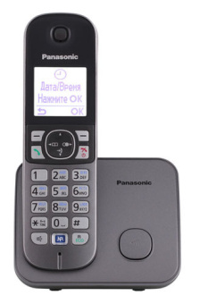 Радиотелефон Panasonic DECT KX-TG 6811 RUM (АОН, спикерфон, полифония, серый металлик)