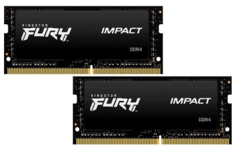 Модуль памяти SODIMM DDR4 16Gb PC4-25600 3200MHz Kingston Fury Impact (Kit of 2)