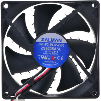 Вентилятор для корпуса 92mm Zalman ZM-F2 Plus (SF) (92x92x25мм, 1500об/мин, 20-23дБ, подшипник скольжения)