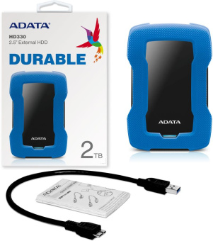 Внешний жесткий диск 2Tb ADATA HD330 2.5" USB3.1 Blue