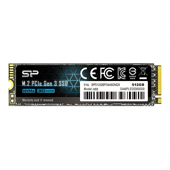 Накопитель SSD M.2 512Gb Silicon Power A60 (PCI-E 3.0 x4, 2200/1600 Мбайт/сек)