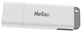 Флешка 64Gb Netac U185 USB2.0 с колпачком пластиковая, белая