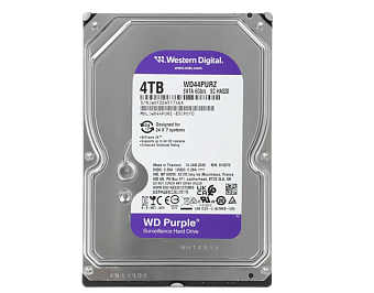 Жесткий диск SATA .4Tb WD Purple 5400rpm 256Mb SATA-3 (WD44PURZ)