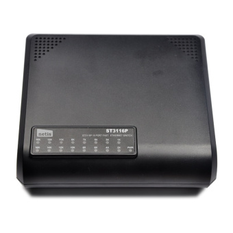 Коммутатор 16 port NETIS ST3116P 100 Мбит/с черный