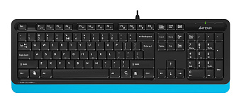 Клавиатура проводная A4Tech Fstyler FK10 черный-синий