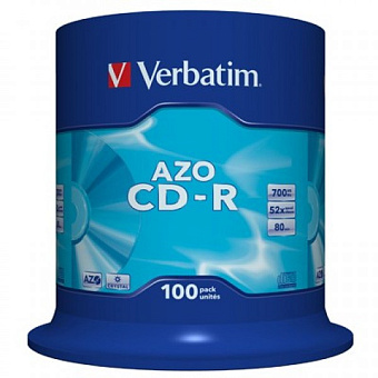 Диск CD-R 700 Mb Verbatim 52x Cake Box (100шт.)