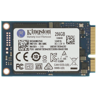 Накопитель SSD mSATA 256Gb Kingston KC600 SKC600MS/256G (3D TLC, 550/500 Мбайт/сек)
