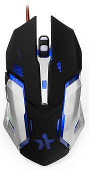 Мышь проводная Гарнизон GM-760G 3200dpi soft-touch USB Black