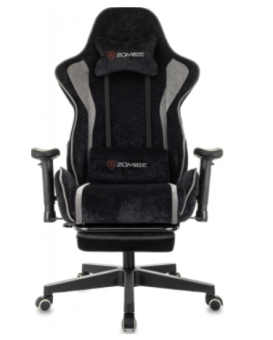 Кресло Zombie DRIFT (ткань, мех. качания, крест. пластик, до 120 кг) Черно-серый