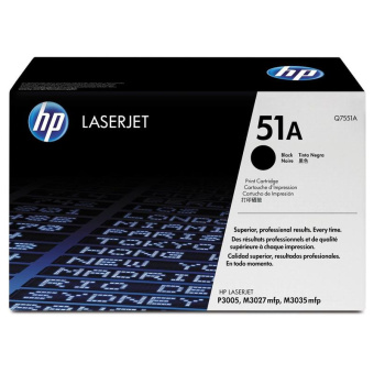 Картридж лазерный HP 51A (Q7551A) для HP P3005/M3027mfp/M3035mfp, 6500 стр. черный
